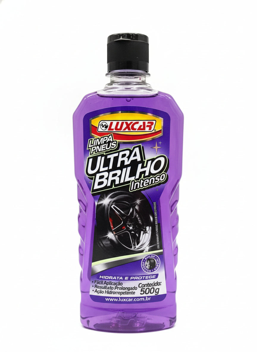 Limpa Pneus Pretinho Ultra Brilho Intenso Luxcar 500ml Cor Gel Lilas