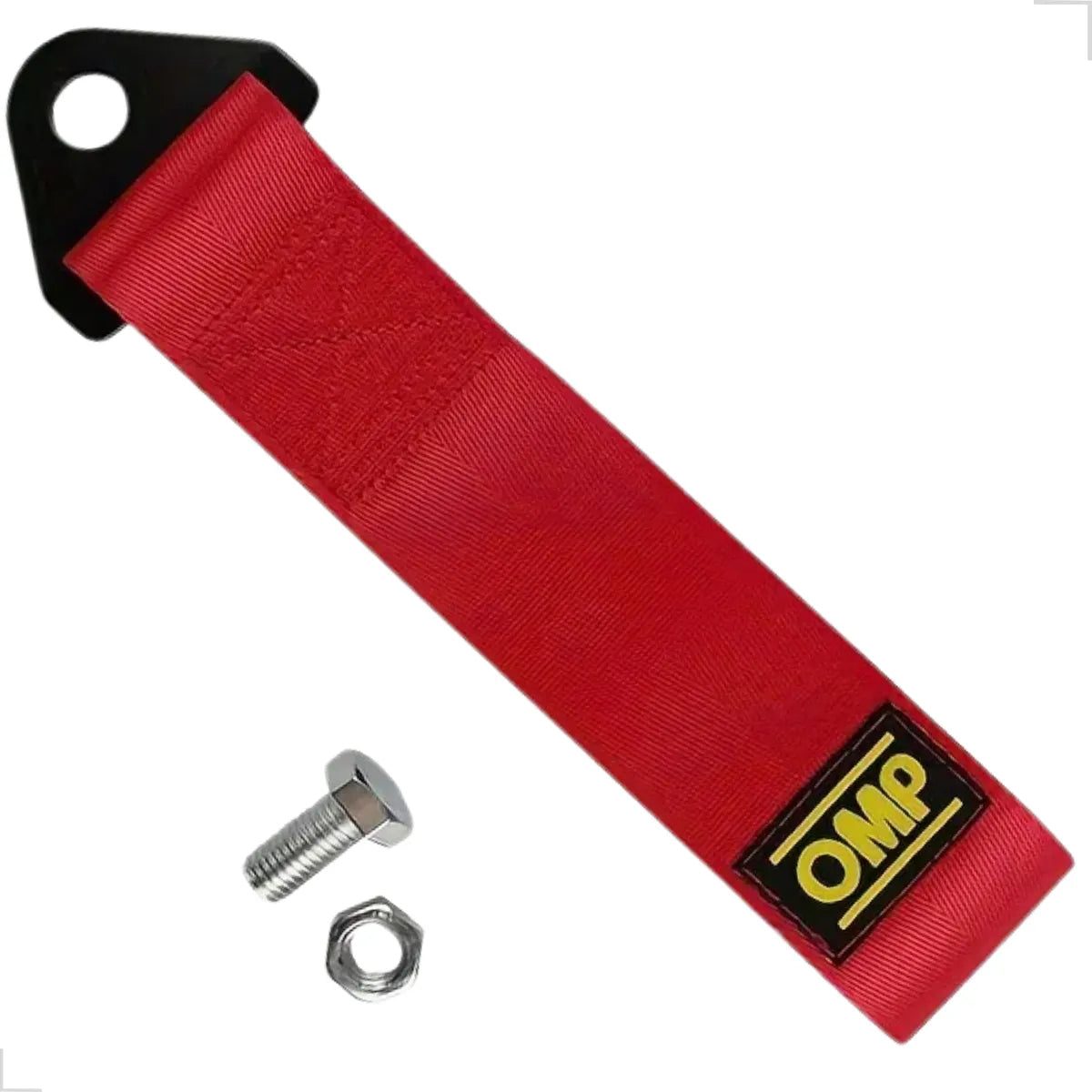 Cinta de Reboque Universal JDM – Tow Strap OMP Bordada (Nylon Reforçado)