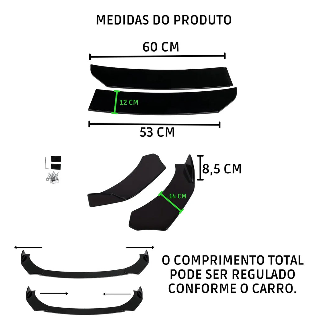 Spoiler Frontal Universal – Black Piano