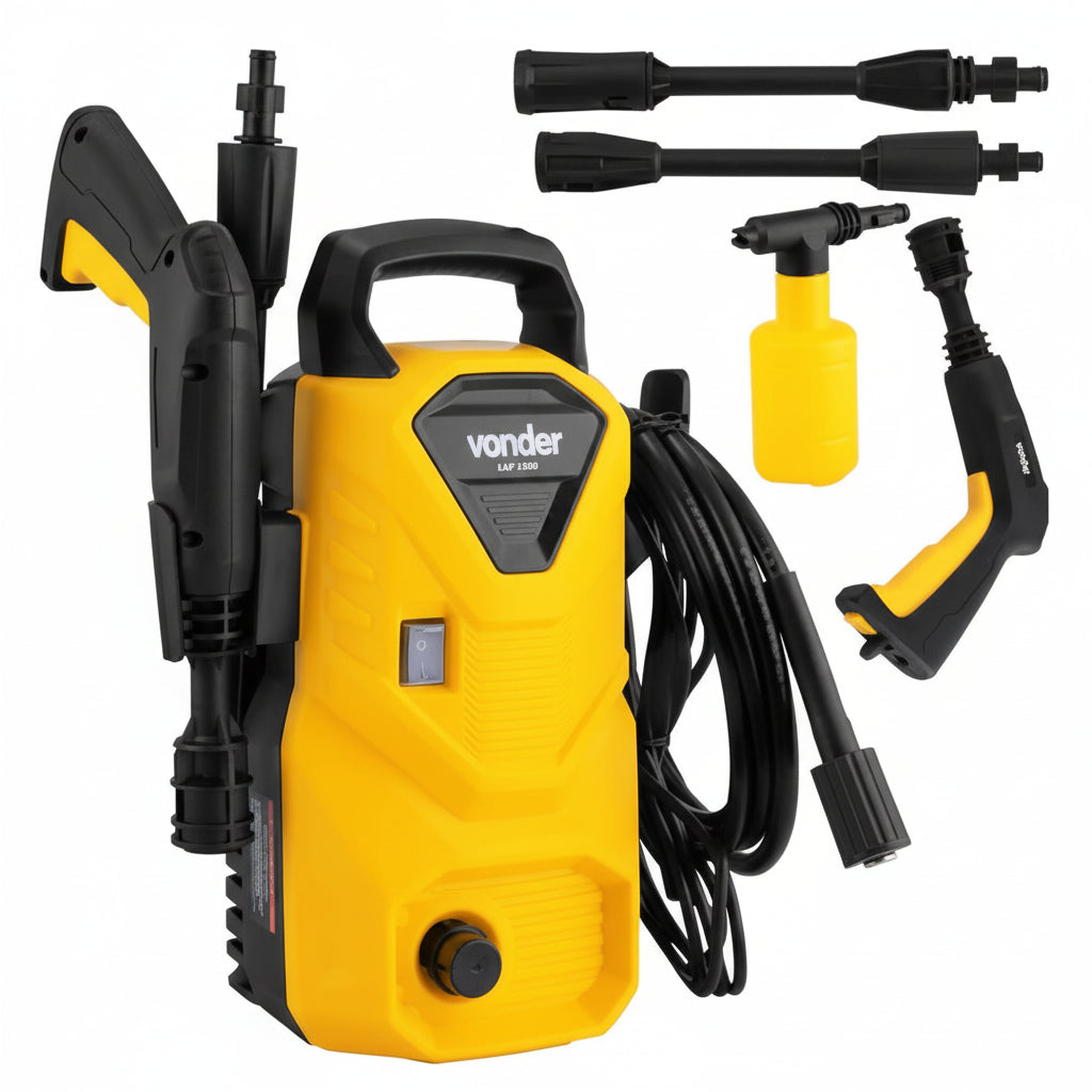 Lavadora de Alta Pressão Potente Compacta 1200W Porta Detergente Lav1300 Vonder