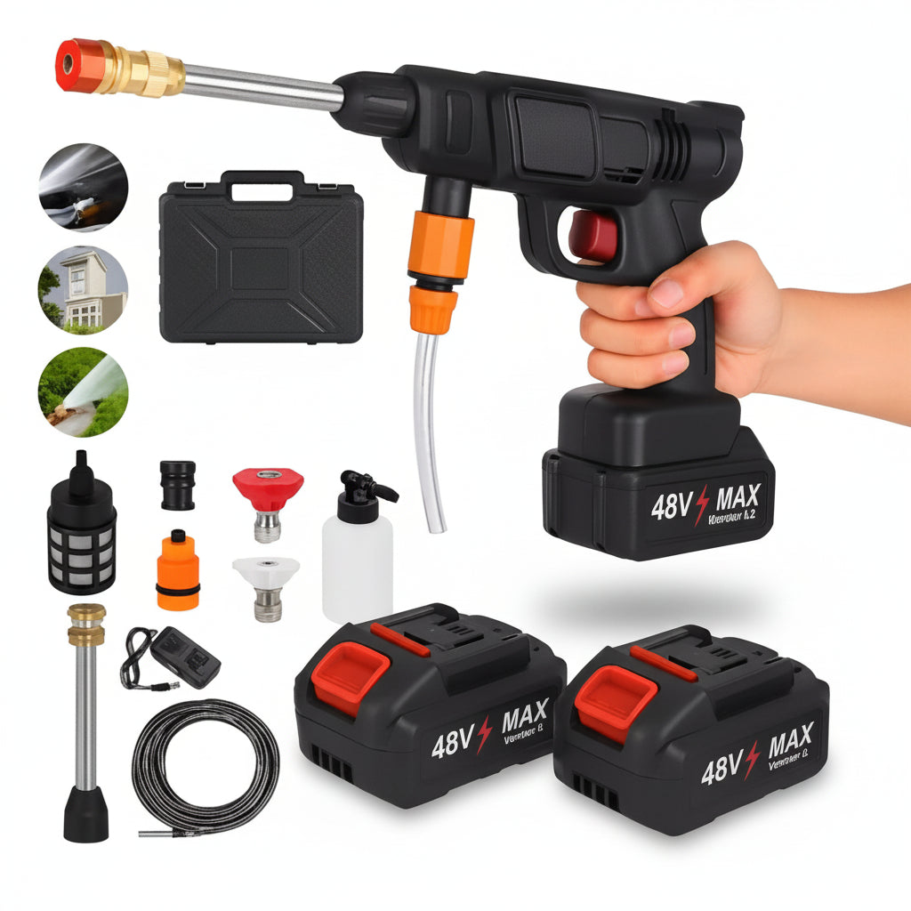 Lavadora de Alta Pressão Portátil Recarregável Para Carros E Jardins Linha Premium Pistola Lava Jato Profissional