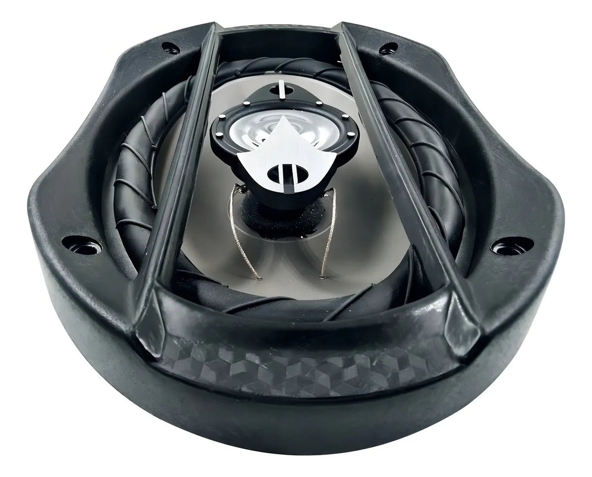 Kit Som Radio Mp3 Bluetooth + 2 Kit Alto Falante 6x9 200w Cor Prata