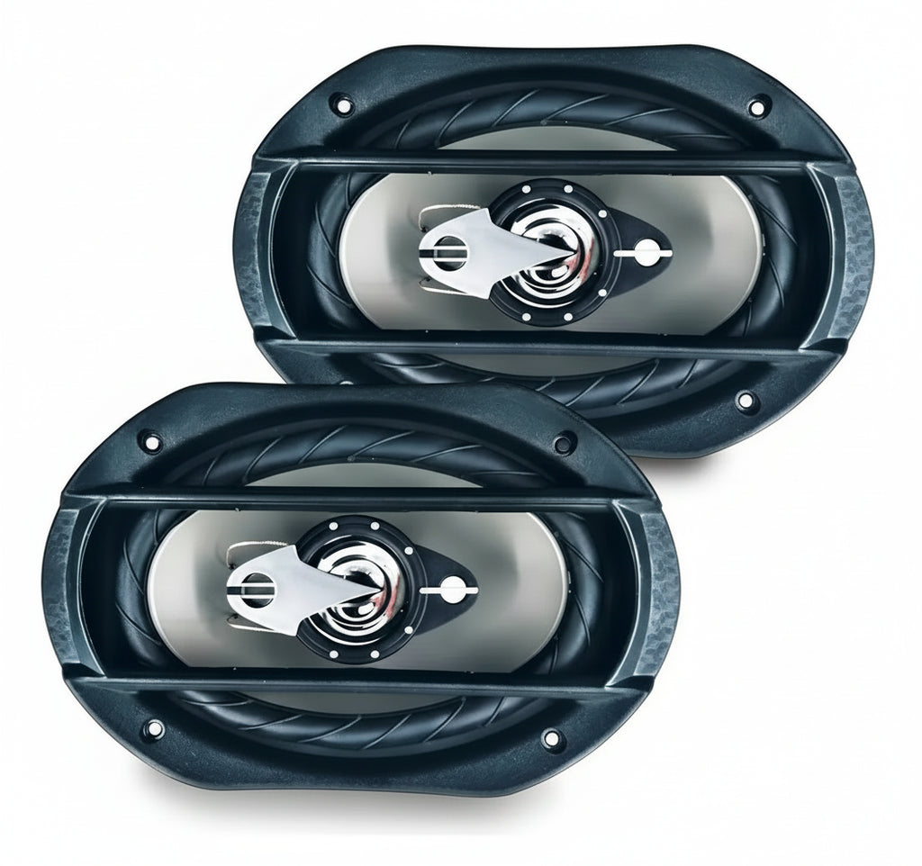 Kit Som Radio Mp3 Bluetooth + 2 Kit Alto Falante 6x9 200w Cor Prata