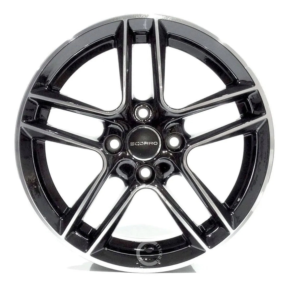 Rodas Scorro S217 Aro 15 4x100 + Bicos / Jogo Cor Preto Diamante