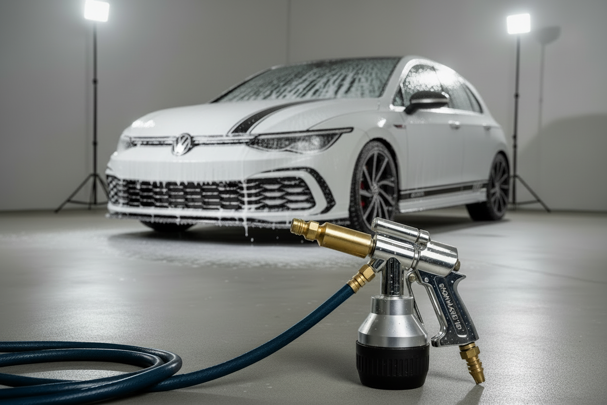 snow foam conectada na lavadaroa de alta pressão 